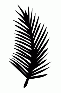 Palm Tree Leaf Silhouette Vector Illustration Free Vector File