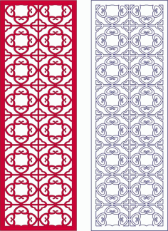 2d Vector Panel Pattern Free DXF File