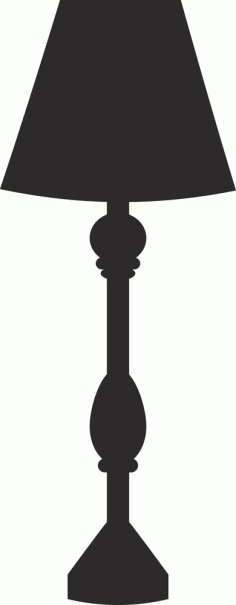3d Lamp Silhouette Design Free DXF File