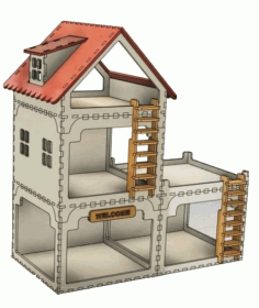 3d Layout Of House For Laser Cut Free Vector File, Free Vectors File