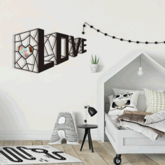 3d Love Wall Decor For Laser Cutting Free Vector File