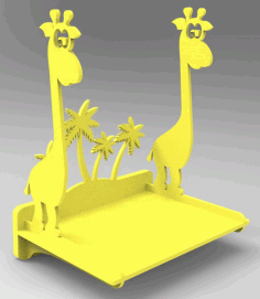 3d Puzzle Shelf Giraffe Laser Cutting Projects Free DXF File