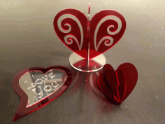 A Heart Decoration For Laser Cut Free Vector File, Free Vectors File