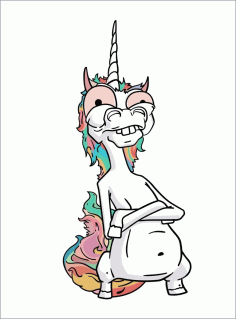 A Mock Up Of A Unicorn That Has Been Battered By Life Free Vector File