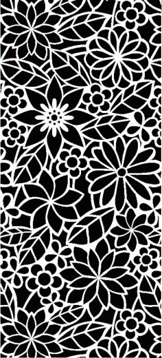 Abstract Floral Pattern Free DXF File