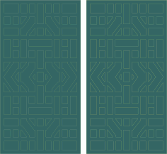 Abstract Geometric Panel Pattern For Laser Cutting Free DXF File
