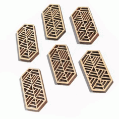 Abstract Wooden Earring Design Wooden Jewelry Template Laser Cut Free Vector File, Free Vectors File