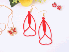 Acrylic Jewelry Drop Earrings Laser Cut Free Vector File, Free Vectors File