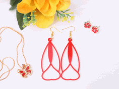 Acrylic Jewelry Drop Earrings Laser Cut Free DXF File, Free Vectors File