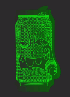 Acrylic Lamp 3 Layout For Laser Cut Free Vector File