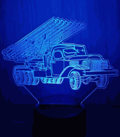 Acrylic Led Lamp Truck Free Vector File