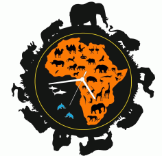 Africa Clock Free Vector File