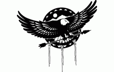 Aguia Eagle With Arrow Free DXF File
