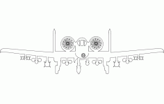 Aircraft a10 Free DXF File