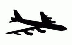 Aircraft b52 Aircraft Silhouette Free DXF File