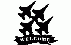 Aircraft f16 Welcome Aircraft Formation Sketch Free DXF File