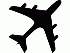 Aircraft Gravieren Airplane Silhouette Free DXF File