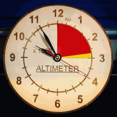 Altimeter Clock For Laser Cut Free Vector File