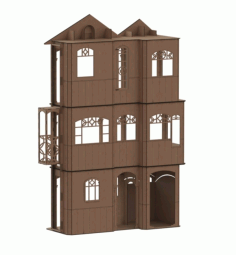 American Girl Dollhouse For Laser Cut Free Vector File, Free Vectors File