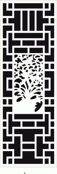 Ancient Partition Pattern Chinese Style For Laser Cutting Free DXF File