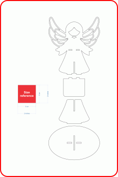 Angel Candle Holder Free Vector File, Free Vectors File