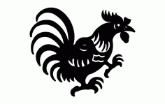 Angry Rooster Free DXF File