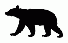 Animal Bear Silhouette Free DXF File