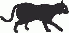 Animal Cat Silhouette Free DXF File