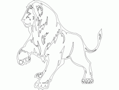 Animal Mascot Lion Free DXF File