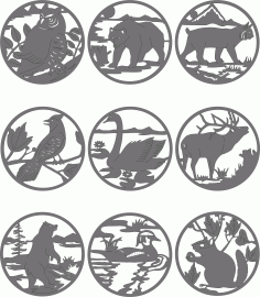 Animal Shaped Privacy Partition Panels Screens For Laser Cut Free Vector File, Free Vectors File