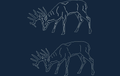 Animals Deer Free DXF File