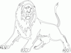 Animals Mascot Lion Free DXF File