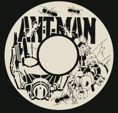 Ant Man Wall Clock For Laser Cut Free Vector File