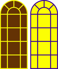 Arched Window Screen For Laser Cutting Free DXF File
