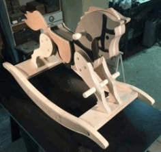 Assembling Seesaw Wooden Horse For Children For Laser Cut Cnc Free DXF File