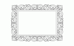 Ayna Square Design Floral Free DXF File