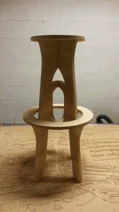 Backless Bar Stool Cnc Plans For Laser Cut Free Vector File