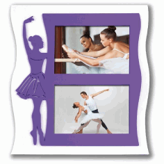 Ballerina Photo Frame For Laser Cut Free Vector File