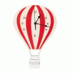 Balloon Wall Clock Kids Room Wall Decor For Laser Cutting Free Vector File