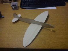 Balsa Spitfire Glider 2 6mm Free DXF File
