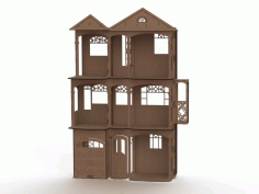 Barbie House For Laser Cut Free Vector File