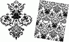 Baroque Floral Pattern Free DXF File