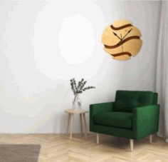 Basketball Shaped Wall Clock For Laser Cut Cnc Free Vector File
