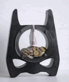 Batman Piggy Bank For Laser Cut Cnc Free Vector File, Free Vectors File