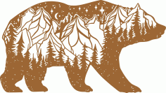 Bear For Laser Cut Free Vector File