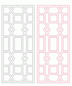 Beautiful Living Room Partition Pattern Free DXF File