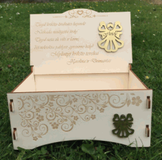 Beautiful Wooden Gift Box For Laser Cut Free Vector File