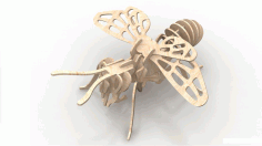 Bee 1.5mm 3d Insect Puzzle Free DXF File