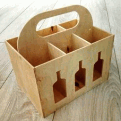 Beer Box Caddy For Laser Cut Cnc Free Vector File