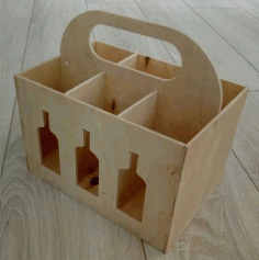Beer Box Caddy For Laser Cut Free Vector File, Free Vectors File
